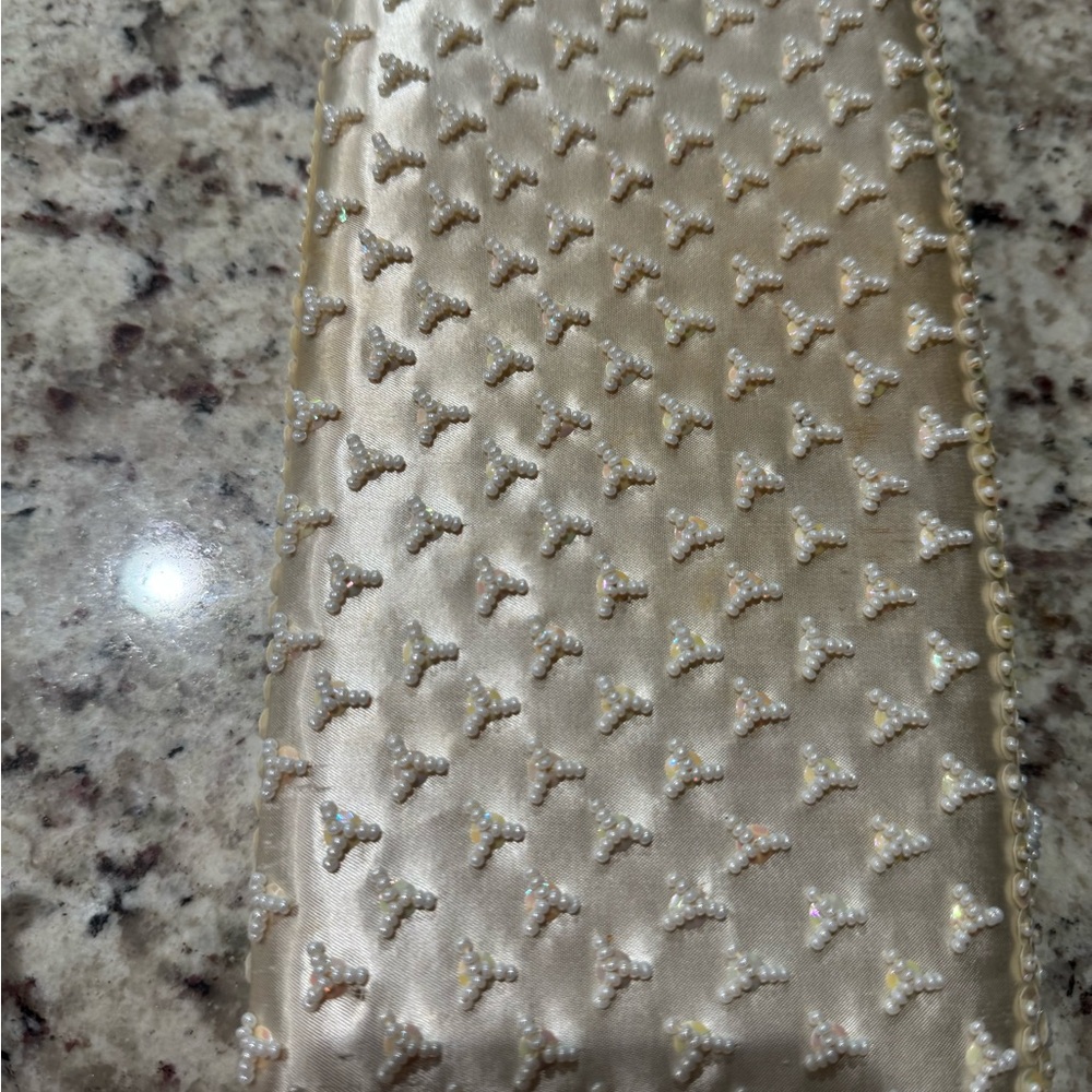 1960 La Regale Golden Beaded Handbag Evening Clutch Handmade in Hong Kong - Picture 9 of 11